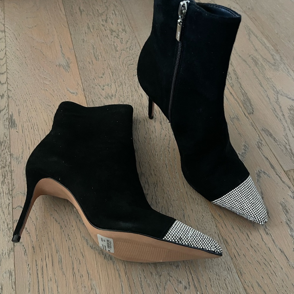 π Schutz Suede Boot with Rhinestone Toe - Picture 2 of 8